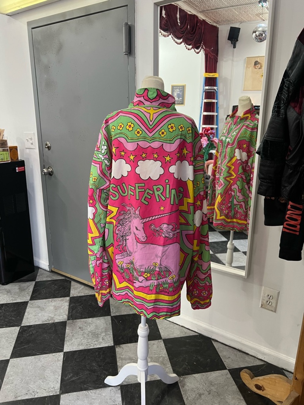 Pink Psychedelic 'Suffering' Unicorn Zip Up by Beautiful Genius